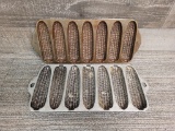 2) VTG CAST IRON CORNBREAD PANS: GRISWOLD & WAGNER