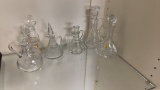 CRYSTAL & GLASS CRUET DECANTERS