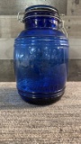 CRACKER BARREL STYLE 3 QUART COBALT BLUE CANNISTER