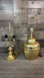 2) BRASS TABLE LAMPS