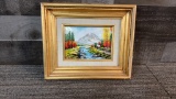 VTG ENAMEL ON COPPER LANDSCAPE BY N STONE