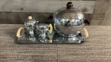 1940s CHASE GAIETY CHROME CREAMER & SUGAR & MORE