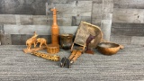 WOODEN FOLKART DECOR & VESSELS