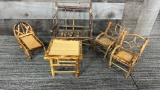VTG BAMBOO DOLLHOUSE FURNITURE