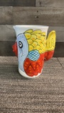 VIETRI DESUIR HAND PAINTED KISSING FISH PITCHER