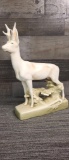 VTG HAND PAINTED STANDING ROEBUCK CERAMIC FIGURINE