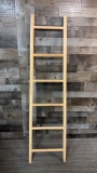 WOOD LADDER BLANKET HOLDER