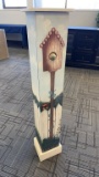 PAINTED BIRDHOUSE SHELF/STAND WITH DOOR