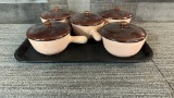 SOLANA WARE STONEWARE BEAN BOWLS WITH LIDS