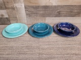 3) VTG FIESTAWARE DINNER PLATE & BOWL SETS