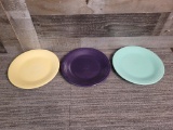 3) FIESTAWARE DINNER PLATES