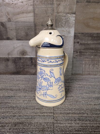 VTG GERMAN LIDDED BEER STEIN "SCHULTZ"