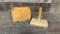ANTIQUE WOODEN RECTANGULAR BUTTER MOLD PRESS