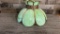 VICTORIAN GREEN SLAG GLASS DROP SWAG CHANDELIER
