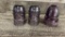 VINTAGE AMETHYST GLASS INSULATORS