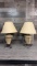 PAIR OF STONE TABLE LAMPS