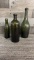 ANTIQUE OLIVE GREEN BOTTLES