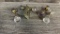 VTG AMETHYST GLASS DOOR KNOBS