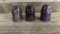 VINTAGE AMETHYST GLASS INSULATORS