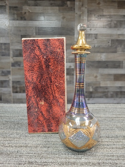 EGYPTIAN HAND BLOWN GLASS PERFUME BOTTLE