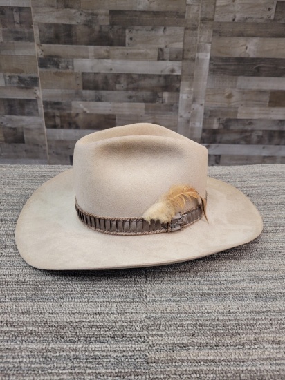 XXX STETSON TAN COWBOY HAT   SZ 7 1/8