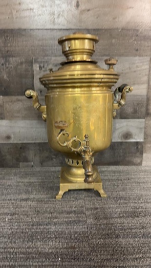 ANTIQUE LARGE RUSSIAN BRASS SAMOVAR