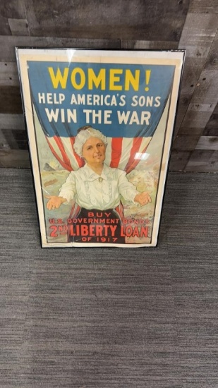 VTG US "LIBERTY BONDS" POSTER
