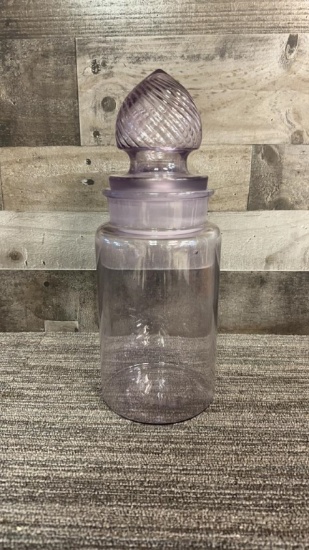AMETHYST GLASS APOTHECARY JAR