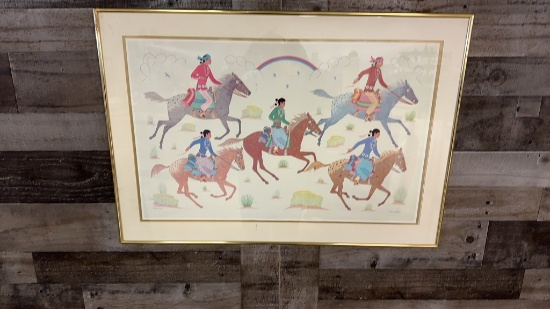 "GOING TO THE SQUAW DANCE" BY HARRISON BEGAY