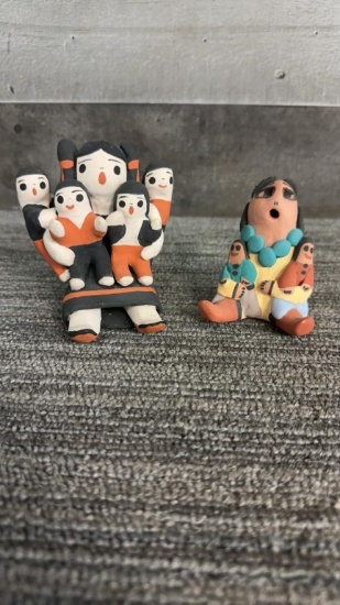 NATIVE AMERICAN STORYTELLER FIGURINES