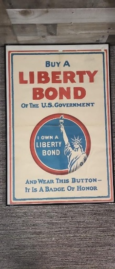 VTG US "LIBERTY BONDS" POSTER