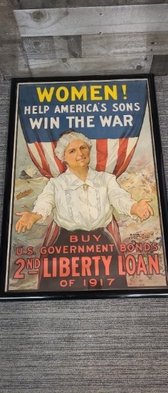 VTG US "LIBERTY BONDS" POSTER