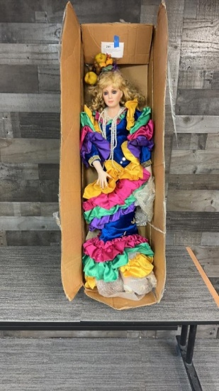 PORCELAIN CARNIVAL OUTFIT DOLL