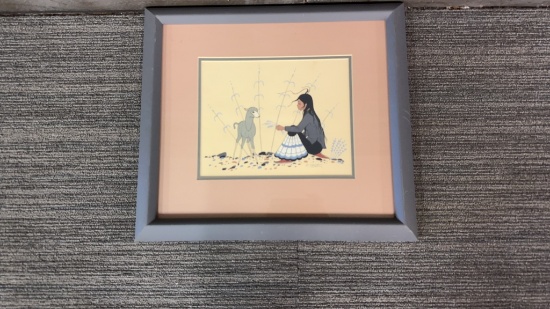 "YOUNG GIRL FEEDING LAMB" BY ROBERT CHEE