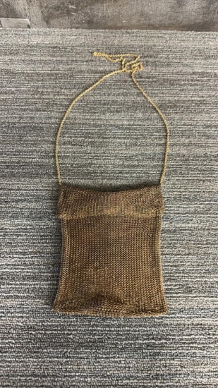 ANTIQUE METAL MESH FOLDOVER HANDBAG