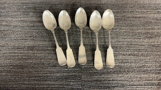 ROBINSON COIN SILVER SPOON SET 274g