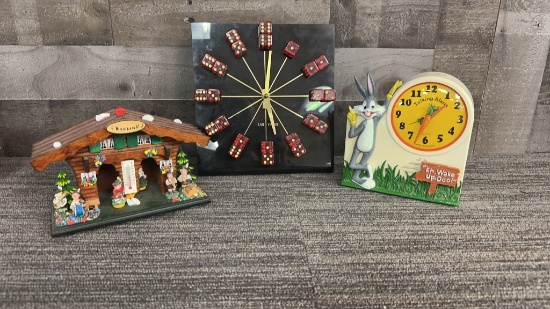 BUGS BUNNY TALKING ALARM CLOCK, LAS VEGAS CLOCK +
