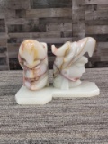 MARBLE WARRIOR BOOKENDS