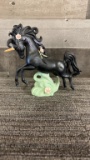 BLACK PORCELAIN UNICORN BY G.G. SANTIAGO