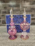 EGYPTIAN HAND BLOWN GLASS PERFUME BOTTLES