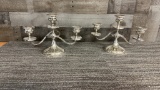 PAIR OF 3-BRANCH CANDELABRA