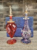 EGYPTIAN HAND BLOWN GLASS PERFUME BOTTLES