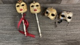 4) VENETIAN MASQUERADE MASKS