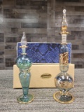 EGYPTIAN HAND BLOWN GLASS PERFUME BOTTLES