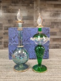 EGYPTIAN HAND BLOWN GLASS PERFUME BOTTLES