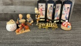 WOOD & PORCELAIN JAPANESE DOLLS & DECOR