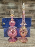 EGYPTIAN HAND BLOWN GLASS PERFUME BOTTLES