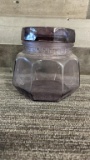 ANTIQUE AMETHYST GLASS TOBACCO HUMIDOR JAR