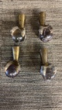 AMETHYST GLASS BALL & BRASS CLAW FURNITURE FEET
