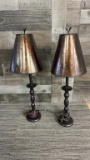 PAIR OF CANDLESTICK TABLE LAMPS